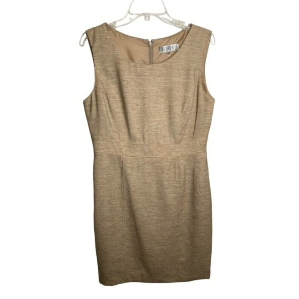 Kasper‎ Womens Sleeveless Sheath Dress Tan Sz 10 EUC